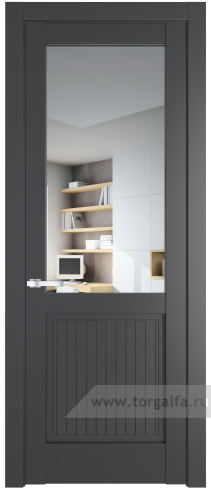 Дверь со стеклом ProfilDoors 3.2.2PM Прозрачное (Графит (Pantone 425С))