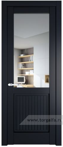 Дверь со стеклом ProfilDoors 3.2.2PM Прозрачное (Нэви Блу (RAL 7016))