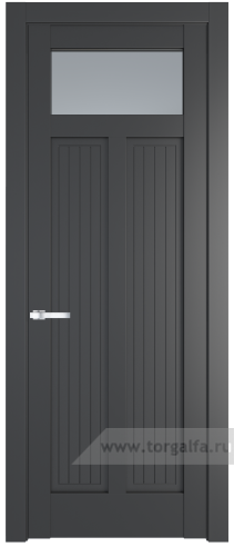 Дверь со стеклом ProfilDoors 3.4.2PM Матовое (Графит (Pantone 425С))