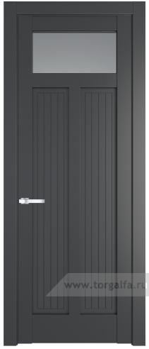 Дверь со стеклом ProfilDoors 3.4.2PM Прозрачное (Графит (Pantone 425С))