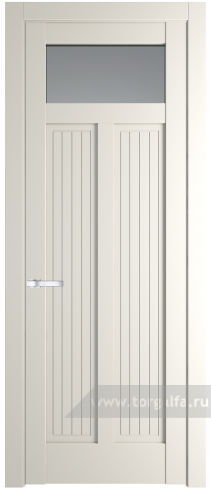 Дверь со стеклом ProfilDoors 3.4.2PM Прозрачное (Перламутр белый)