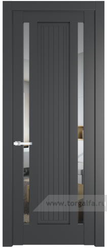 Дверь со стеклом ProfilDoors 3.5.1PM Прозрачное (Графит (Pantone 425С))