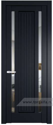 Дверь со стеклом ProfilDoors 3.5.1PM Прозрачное (Нэви Блу (RAL 7016))