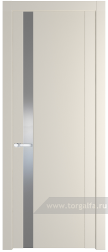 Дверь со стеклом ProfilDoors 1.2P Lacobel Серебряный лак (Кремовая Магнолия (RAL 120-04))