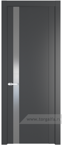 Дверь со стеклом ProfilDoors 1.2P Lacobel Серебряный лак (Графит (Pantone 425С))