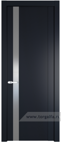 Дверь со стеклом ProfilDoors 1.2P Lacobel Серебряный лак (Нэви Блу (RAL 7016))