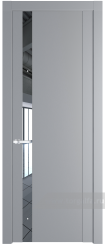 Дверь со стеклом ProfilDoors 1.2P Зеркало (Смоки (RAL 870-02))