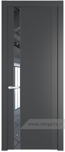 Дверь со стеклом ProfilDoors 1.2P Зеркало (Графит (Pantone 425С))