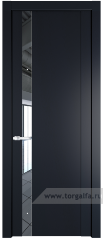 Дверь со стеклом ProfilDoors 1.2P Зеркало (Нэви Блу (RAL 7016))