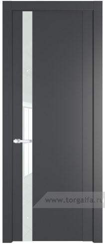 Дверь со стеклом ProfilDoors 1.2P Lacobel Белый лак (Графит (Pantone 425С))