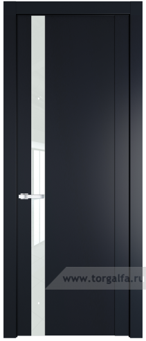 Дверь со стеклом ProfilDoors 1.2P Lacobel Белый лак (Нэви Блу (RAL 7016))