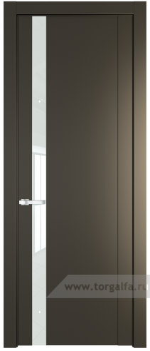 Дверь со стеклом ProfilDoors 1.2P Lacobel Белый лак (Перламутр бронза)
