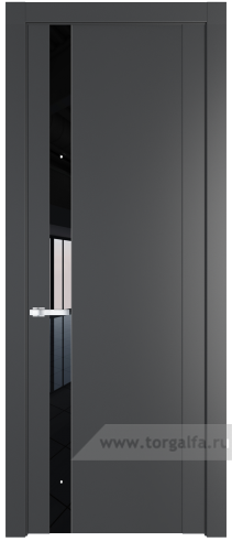 Дверь со стеклом ProfilDoors 1.2P Lacobel Черный лак (Графит (Pantone 425С))