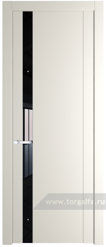Дверь со стеклом ProfilDoors 1.2P Lacobel Черный лак (Перламутр белый)