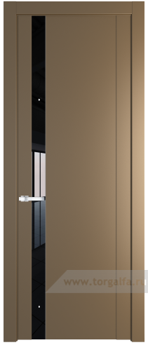 Дверь со стеклом ProfilDoors 1.2P Lacobel Черный лак (Перламутр золото)