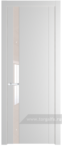 Дверь со стеклом ProfilDoors 1.2P Lacobel Перламутровый лак (Крем Вайт (RAL 120-02))