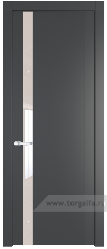 Дверь со стеклом ProfilDoors 1.2P Lacobel Перламутровый лак (Графит (Pantone 425С))