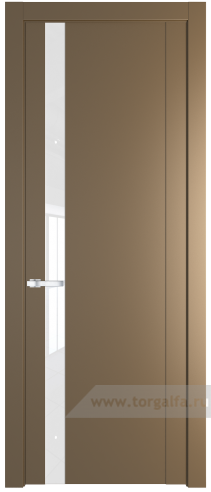 Дверь со стеклом ProfilDoors 1.2P Лак классик (Перламутр золото)