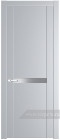 Дверь со стеклом ProfilDoors 1.4P Lacobel Серебряный лак (Лайт Грей (RAL 870-01))