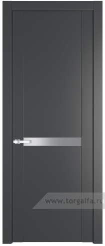 Дверь со стеклом ProfilDoors 1.4P Lacobel Серебряный лак (Графит (Pantone 425С))