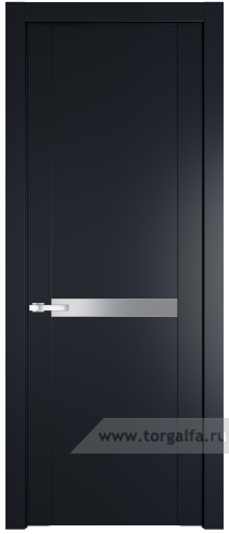 Дверь со стеклом ProfilDoors 1.4P Lacobel Серебряный лак (Нэви Блу (RAL 7016))