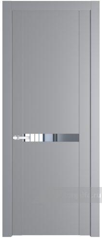 Дверь со стеклом ProfilDoors 1.4P Зеркало (Смоки (RAL 870-02))