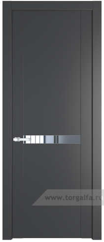 Дверь со стеклом ProfilDoors 1.4P Зеркало (Графит (Pantone 425С))