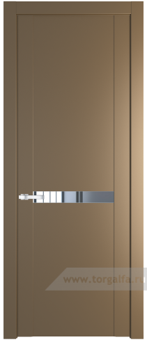 Дверь со стеклом ProfilDoors 1.4P Зеркало (Перламутр золото)