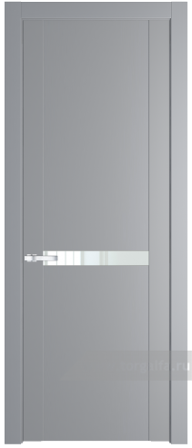 Дверь со стеклом ProfilDoors 1.4P Lacobel Белый лак (Смоки (RAL 870-02))