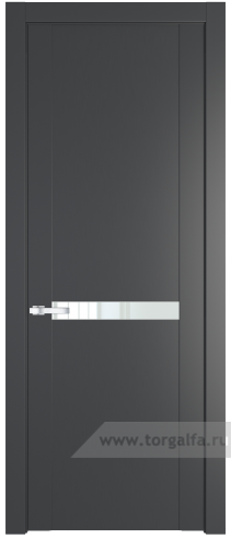 Дверь со стеклом ProfilDoors 1.4P Lacobel Белый лак (Графит (Pantone 425С))