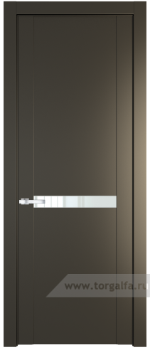 Дверь со стеклом ProfilDoors 1.4P Lacobel Белый лак (Перламутр бронза)