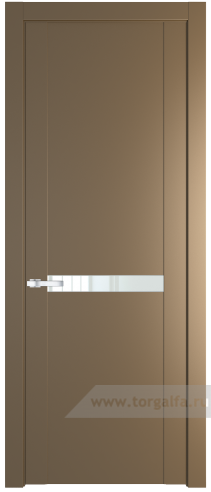 Дверь со стеклом ProfilDoors 1.4P Lacobel Белый лак (Перламутр золото)