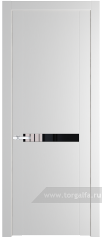 Дверь со стеклом ProfilDoors 1.4P Lacobel Черный лак (Крем Вайт (RAL 120-02))