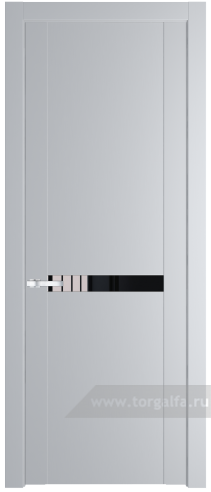 Дверь со стеклом ProfilDoors 1.4P Lacobel Черный лак (Лайт Грей (RAL 870-01))