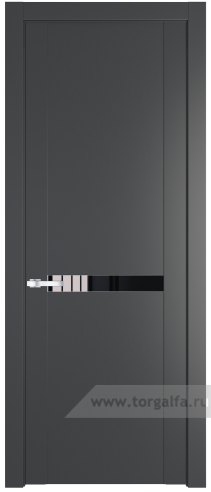 Дверь со стеклом ProfilDoors 1.4P Lacobel Черный лак (Графит (Pantone 425С))