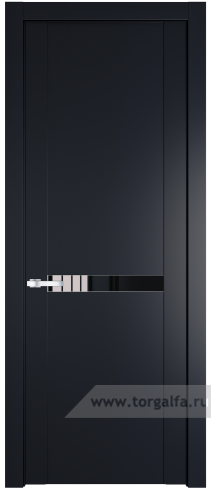 Дверь со стеклом ProfilDoors 1.4P Lacobel Черный лак (Нэви Блу (RAL 7016))