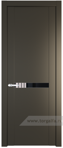 Дверь со стеклом ProfilDoors 1.4P Lacobel Черный лак (Перламутр бронза)