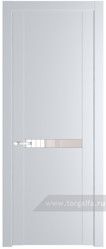 Дверь со стеклом ProfilDoors 1.4P Lacobel Перламутровый лак (Вайт (RAL 110 96 02))