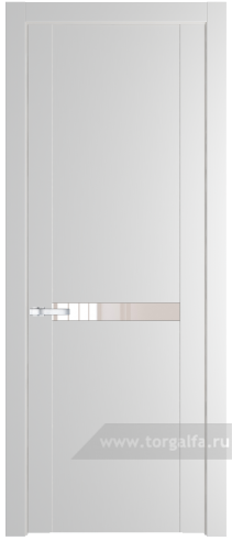 Дверь со стеклом ProfilDoors 1.4P Lacobel Перламутровый лак (Крем Вайт (RAL 120-02))