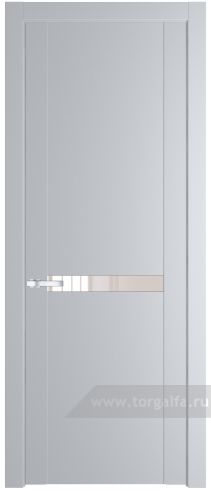 Дверь со стеклом ProfilDoors 1.4P Lacobel Перламутровый лак (Лайт Грей (RAL 870-01))