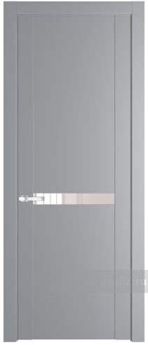 Дверь со стеклом ProfilDoors 1.4P Lacobel Перламутровый лак (Смоки (RAL 870-02))