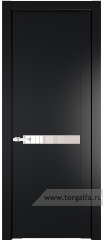 Дверь со стеклом ProfilDoors 1.4P Lacobel Перламутровый лак (Блэк)