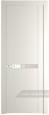 Дверь со стеклом ProfilDoors 1.4P Lacobel Перламутровый лак (Перламутр белый)