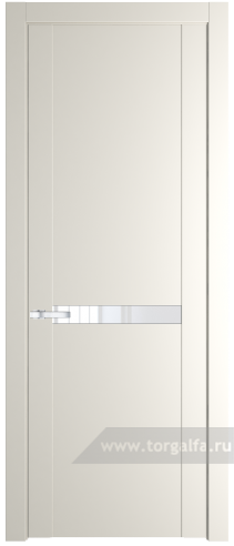 Дверь со стеклом ProfilDoors 1.4P Лак классик (Перламутр белый)