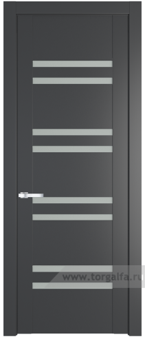 Дверь со стеклом ProfilDoors 1.6P Матовое (Графит (Pantone 425С))