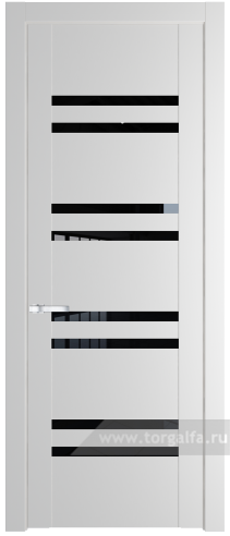 Дверь со стеклом ProfilDoors 1.6P Черный триплекс (Крем Вайт (RAL 120-02))