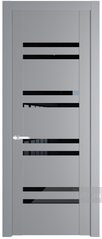 Дверь со стеклом ProfilDoors 1.6P Черный триплекс (Смоки (RAL 870-02))
