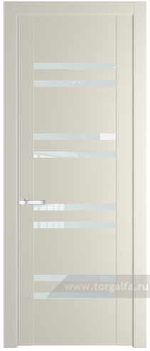 Дверь со стеклом ProfilDoors 1.6P Белый триплекс (Кремовая Магнолия (RAL 120-04))