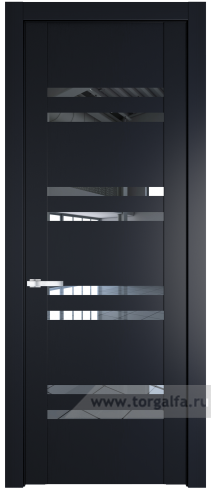 Дверь со стеклом ProfilDoors 1.6P Прозрачное (Нэви Блу (RAL 7016))
