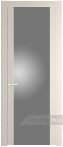Дверь со стеклом ProfilDoors 1.7P Lacobel Серебряный лак (Кремовая Магнолия (RAL 120-04))